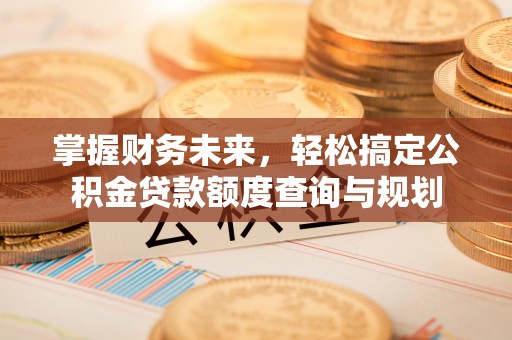 三明掌握财务未来，轻松搞定公积金贷款额度查询与规划