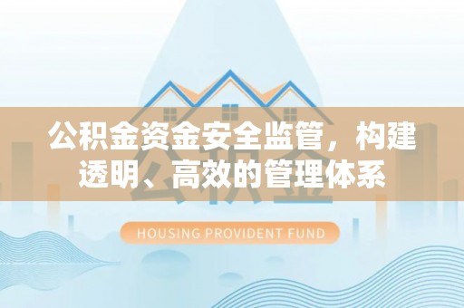 三明公积金资金安全监管，构建透明、高效的管理体系