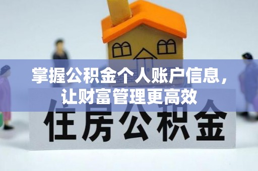 三明掌握公积金个人账户信息，让财富管理更高效
